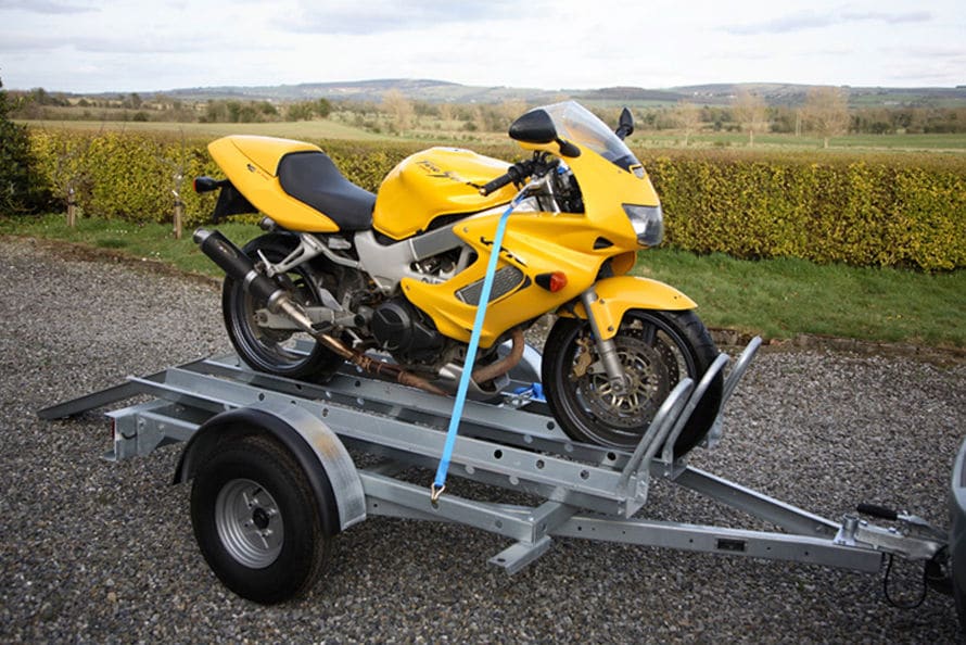 motorbike on trailer