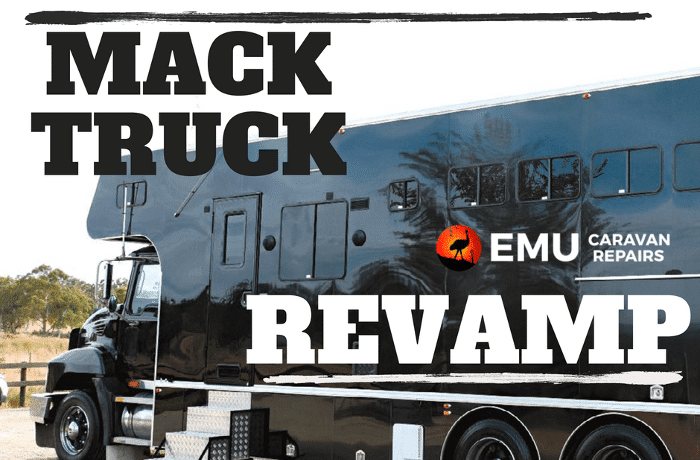 Mack truck conversion to horse transport vehicle